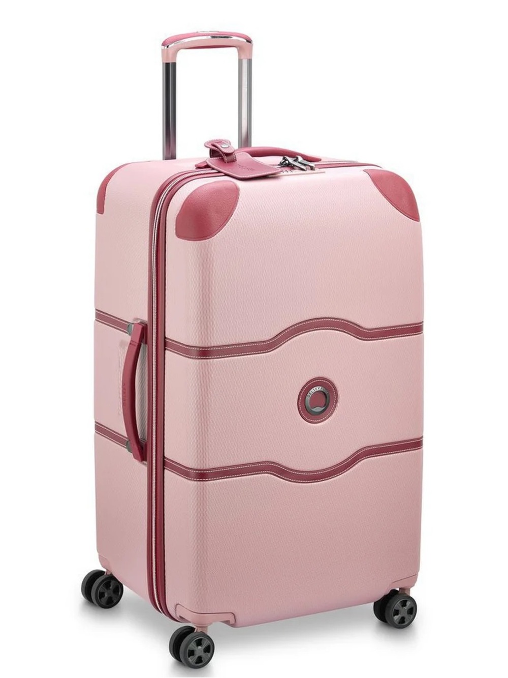 Delsey Paris Chatelet 2.0 Trunk luggage- pink and burgundy
